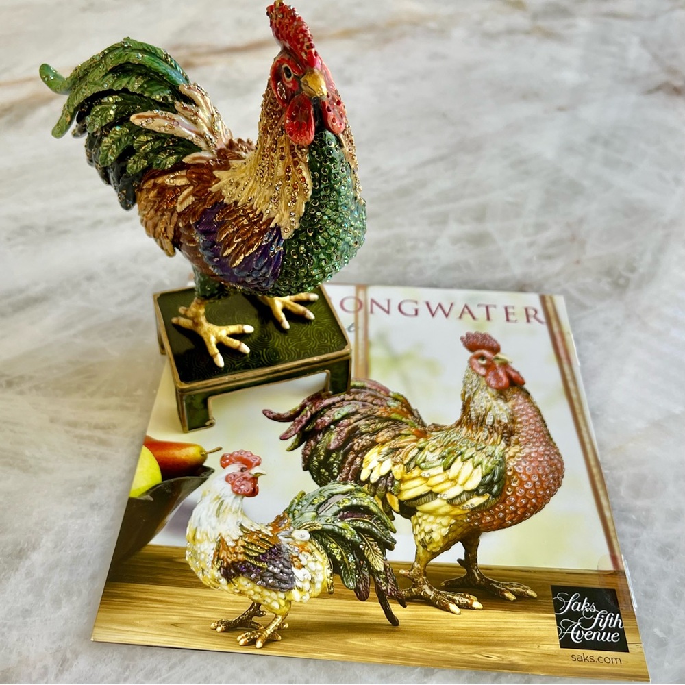 JAY STRONGWATER Collectors Jarvis Provence 6.5” Rooster with Bonus Display Stand